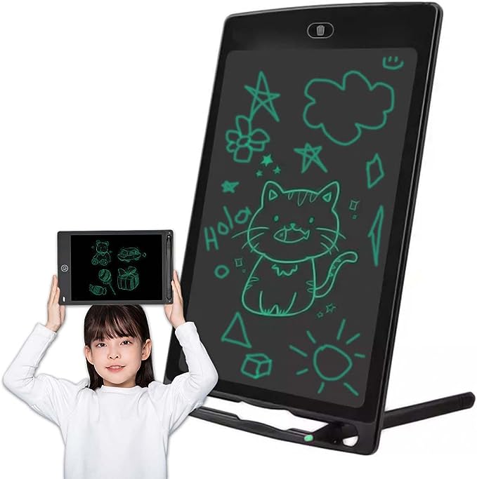 سبورة سحرية للاطفال مقاس 8.5 بوصة، تابلت تفاعلي LCD للكتابة والرسم مع زر مسح فوري، العاب تعليمية للبنات والاولاد، لوحة رسم الكترونية