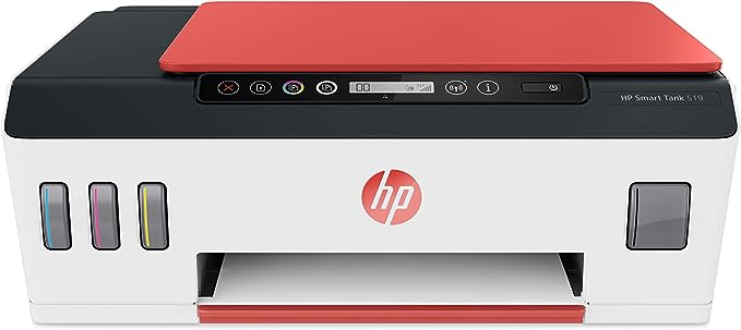 HP طابعة سمارت تانك 519 لاسلكية للطباعة والمسح الضوئي والنسخ الكل في واحد، طباعة ما يصل الى 18000 صفحة سوداء او 8000 صفحة ملونة - احمر/ابيض [3YW73A]