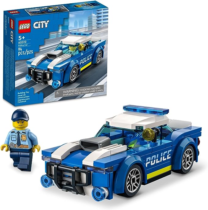 مجموعة العاب بناء سيارة الشرطة 60312 للاطفال والاولاد والبنات من عمر 5 سنوات فما فوق (94 قطعة) من ليجو سيتي